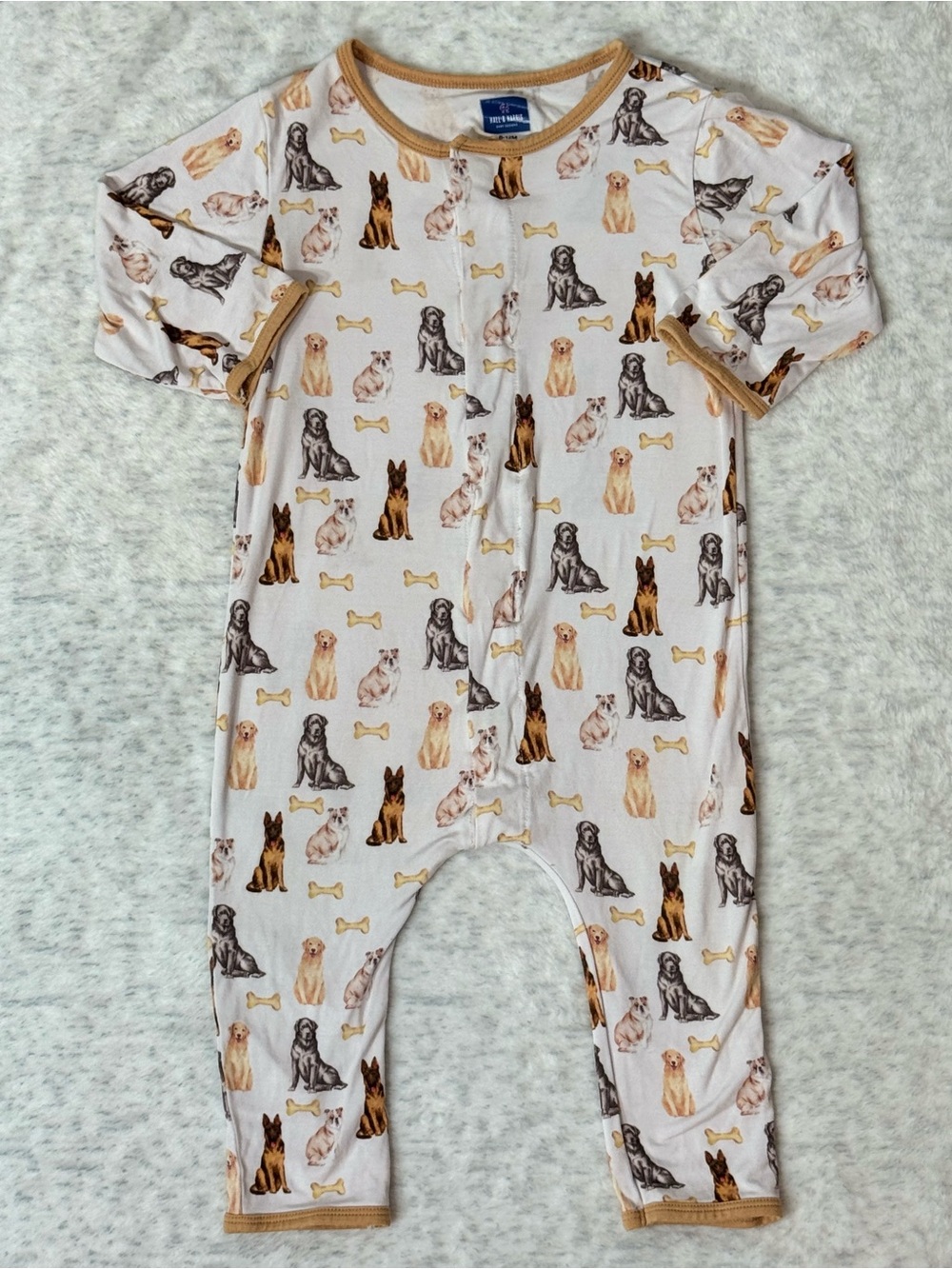Hall & Harris Puppy Dog Modal Magnetic Sleeper 6-12M Baby Neutral Boutique